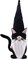 Black Cat Gnome Plush – 13.5" Handmade Scandinavian Tomte Figurine – Halloween & Christmas Farmhouse Decor – Perfect Gift for Women and Cat Lovers